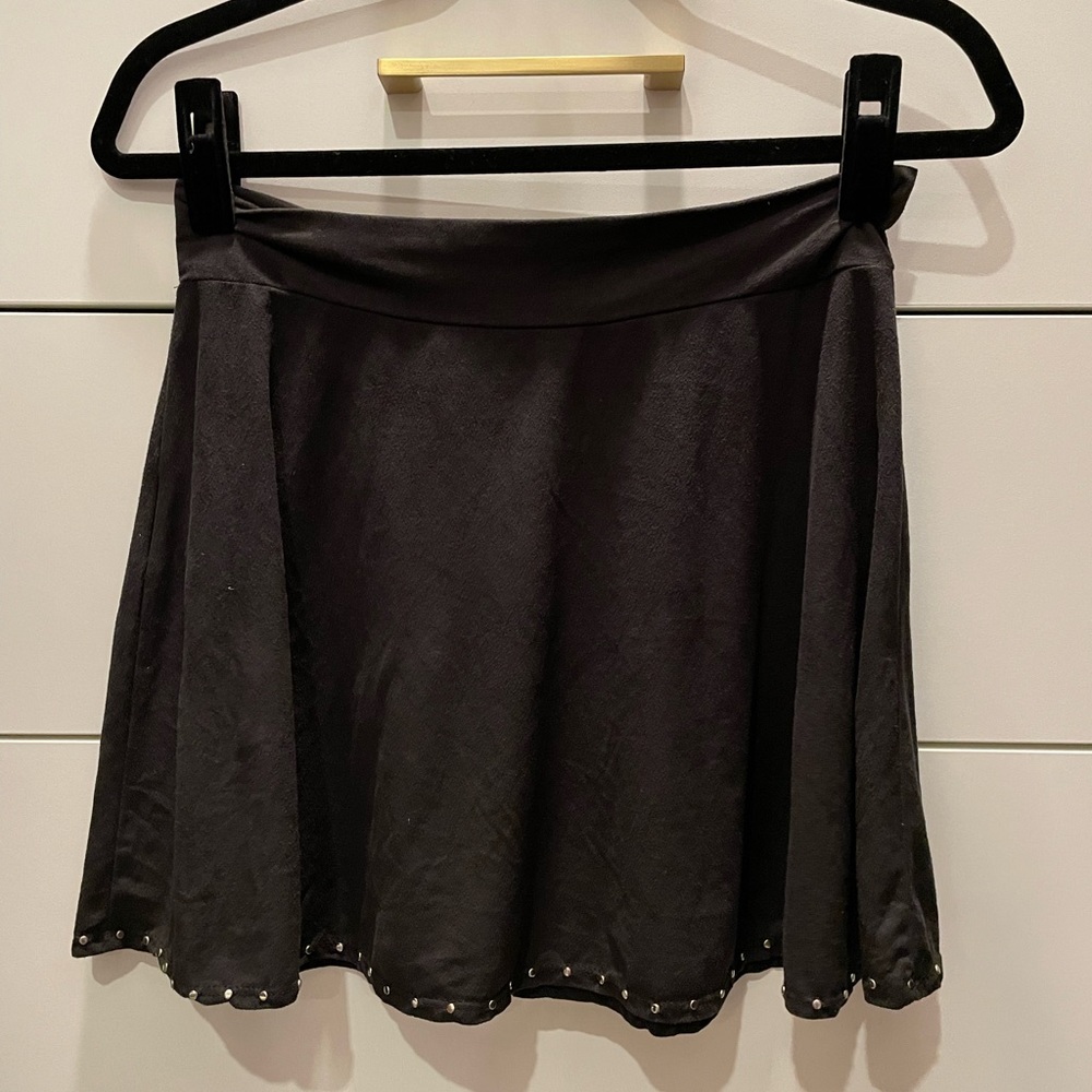 Dark Gray High Wasted Skirt Size S/M with detail trim